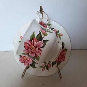 Paragon Teacup And Saucer Camelia Series Tricolor Bone China Made In England